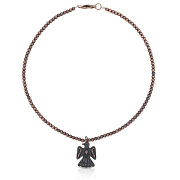 Montana Silversmiths Bronze Thunderbird Beaded Attitude Necklace